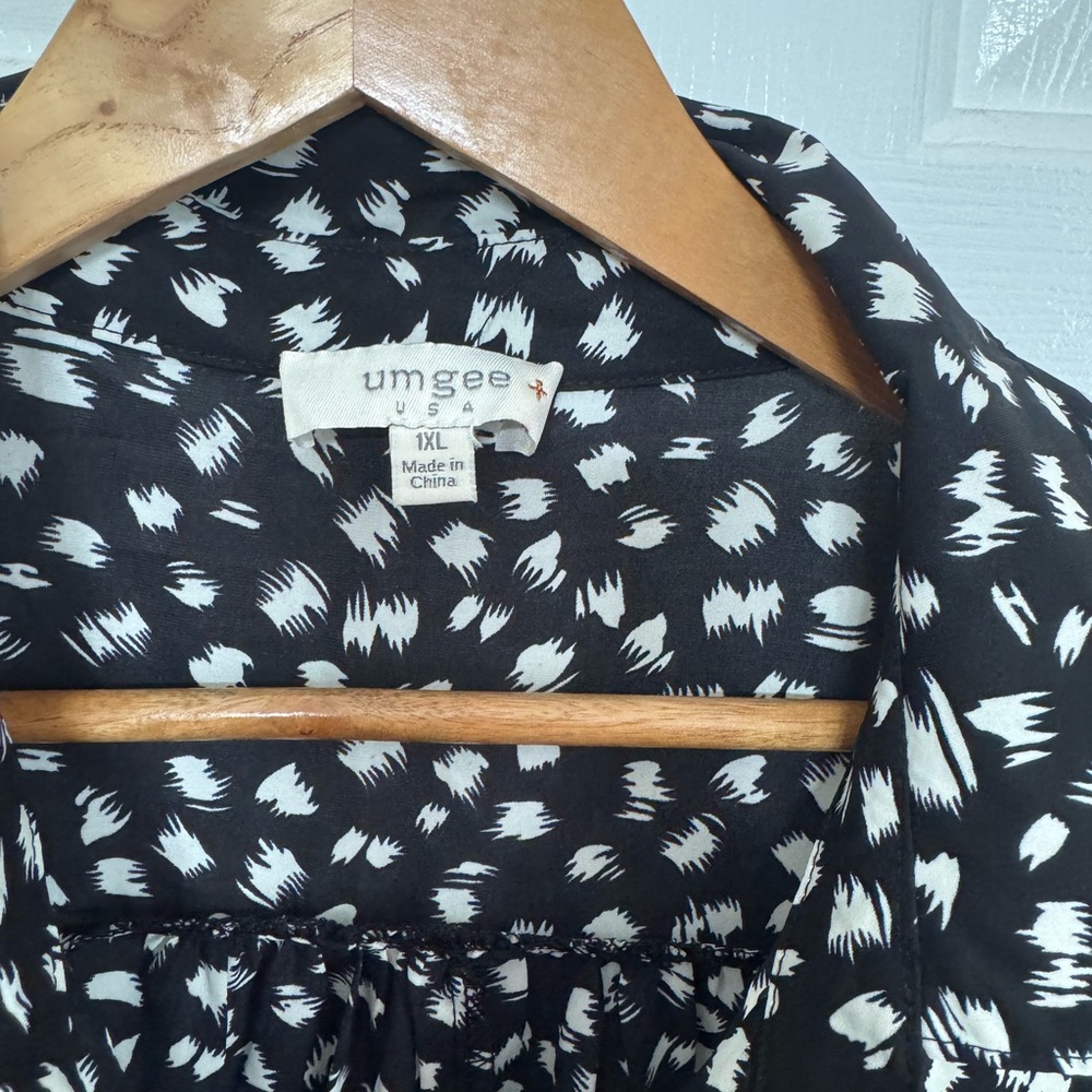 Umgee Black and White Patterned Dress